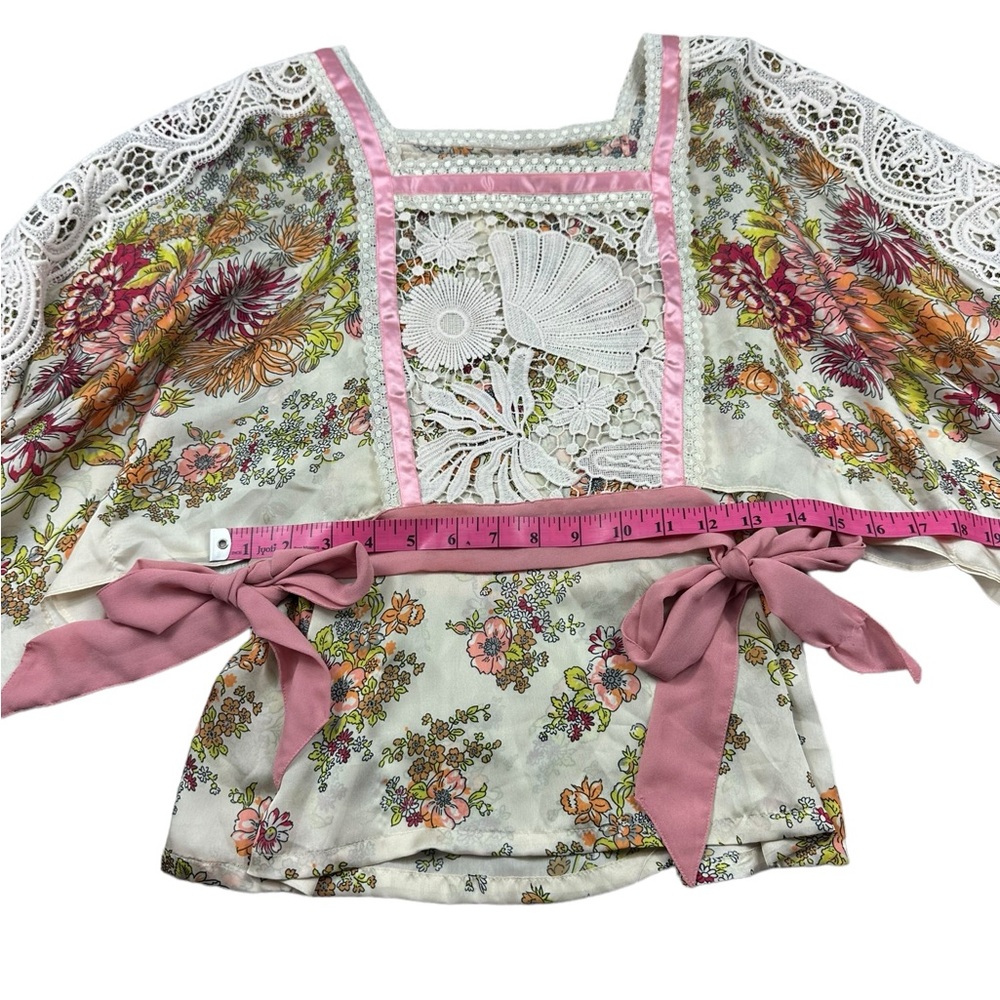 ANTHROPOLOGIE x TINY: Floral Lace Embellished Begonia Blouse -Size Small - Picture 11 of 14